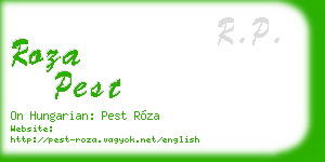 roza pest business card