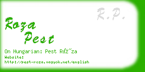 roza pest business card